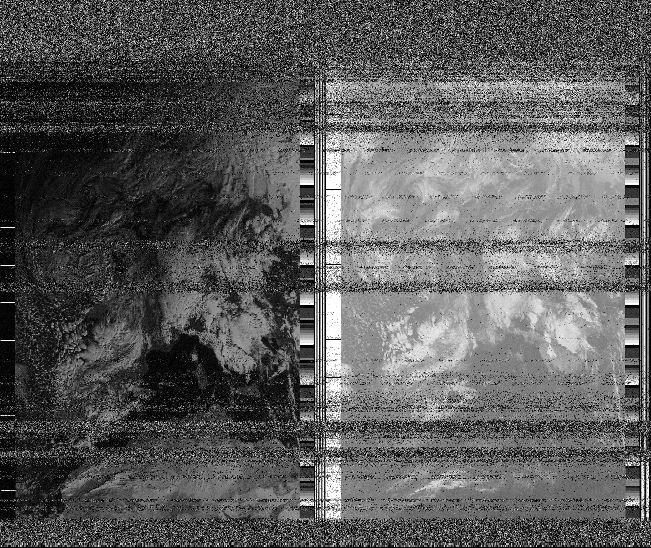 Pristine output with telemetry data withut cropping. Pristine images are
unenhanced, but normalised to produce images which represent,
as best as the software is able to, the original digital data. No attempt is made to temperature
normalise IR images. Disables gamma, sharpening, rotation, and other enhancements.