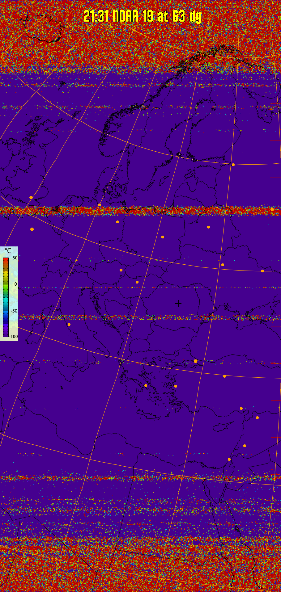 therm:
Produces a false colour image from NOAA APT images based on temperature.
Provides a good way of visualising cloud temperatures.