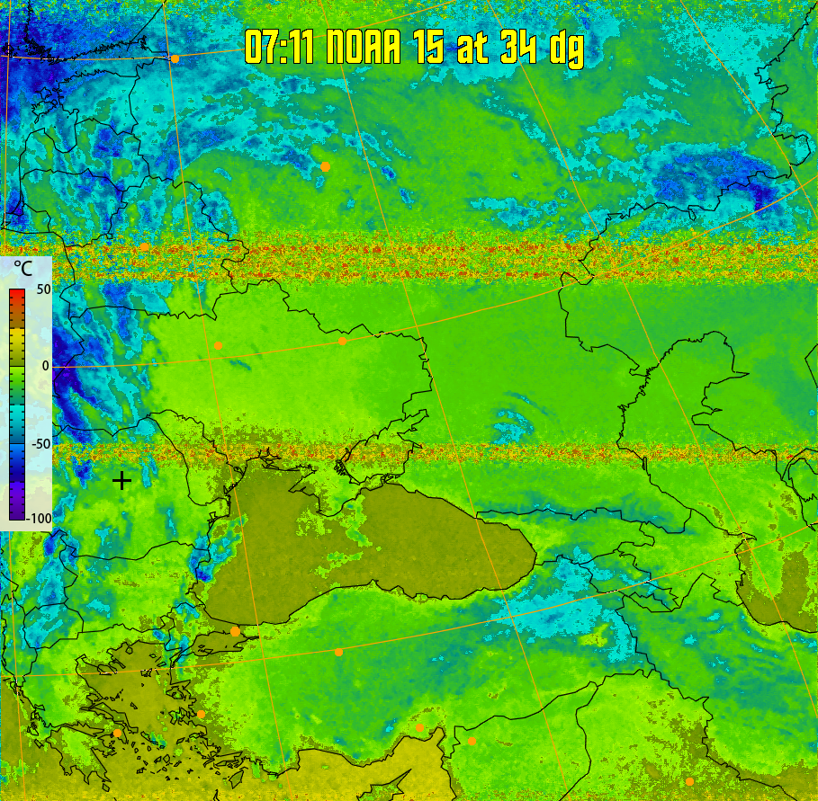 therm:
Produces a false colour image from NOAA APT images based on temperature.
Provides a good way of visualising cloud temperatures.