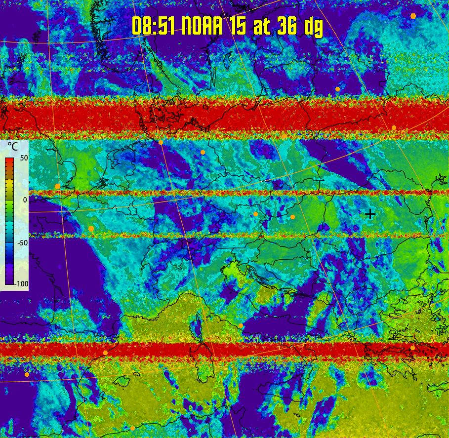 therm:
Produces a false colour image from NOAA APT images based on temperature.
Provides a good way of visualising cloud temperatures.