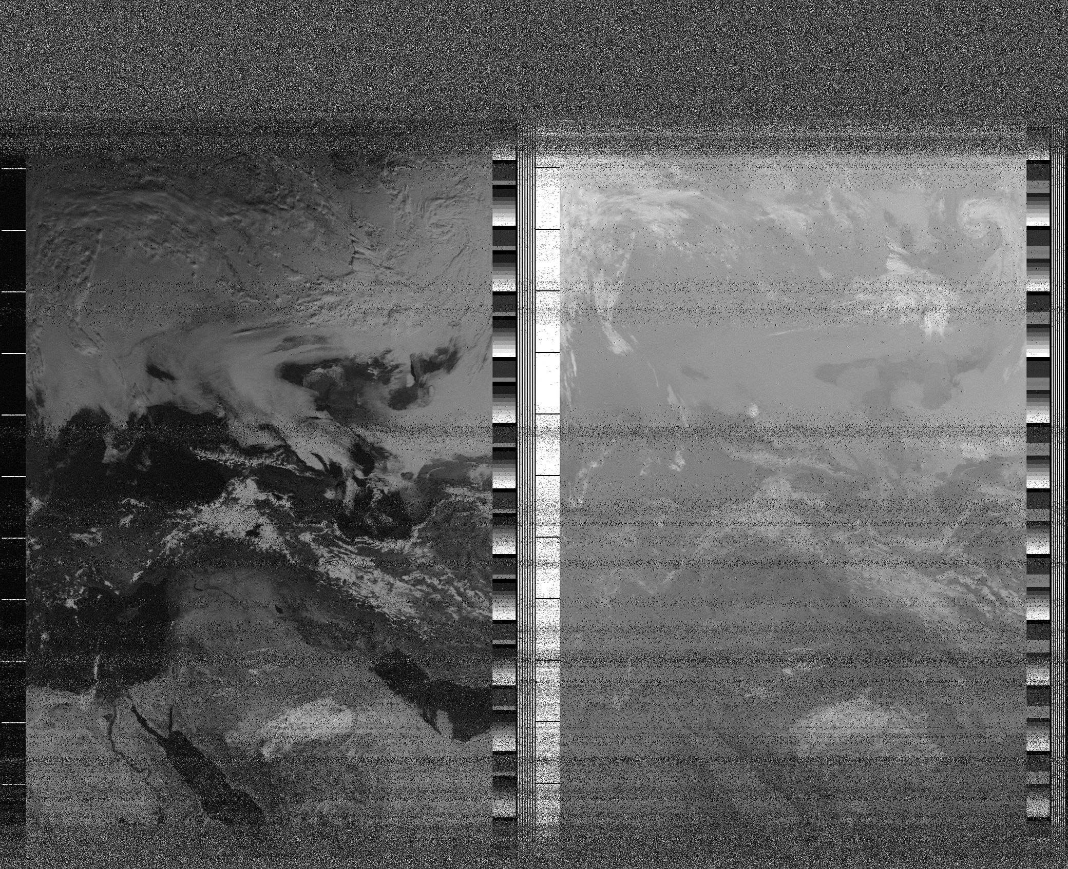 Pristine output with telemetry data withut cropping. Pristine images are
unenhanced, but normalised to produce images which represent,
as best as the software is able to, the original digital data. No attempt is made to temperature
normalise IR images. Disables gamma, sharpening, rotation, and other enhancements.