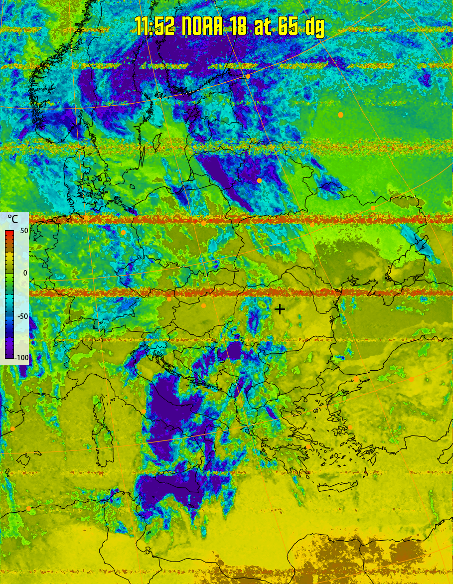 therm:
Produces a false colour image from NOAA APT images based on temperature.
Provides a good way of visualising cloud temperatures.