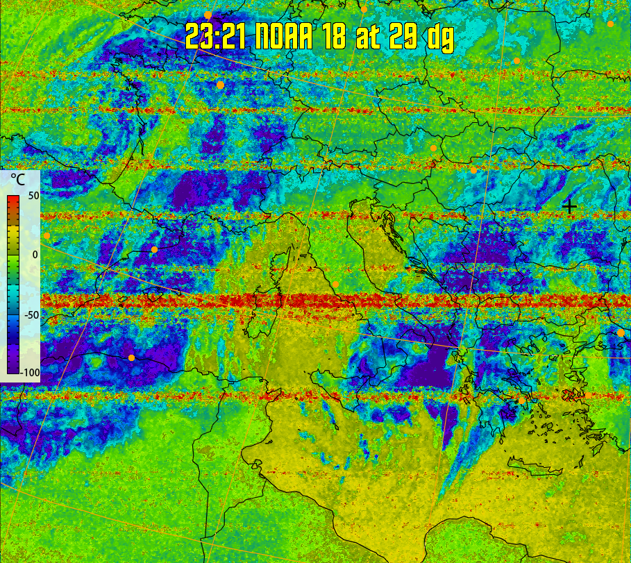 therm:
Produces a false colour image from NOAA APT images based on temperature.
Provides a good way of visualising cloud temperatures.