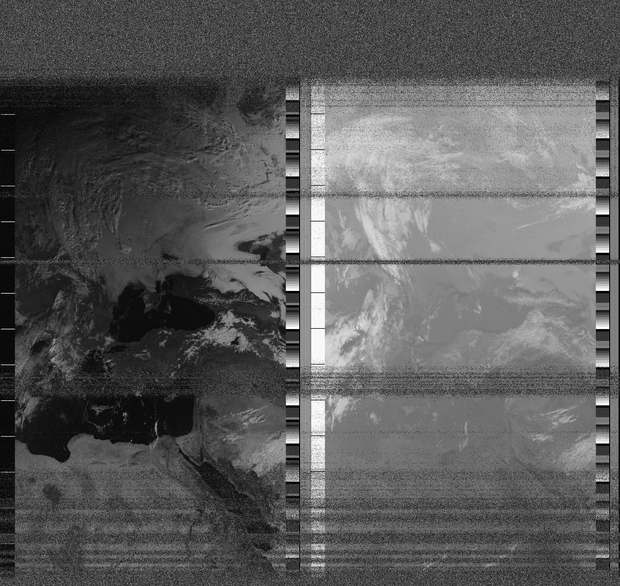 Pristine output with telemetry data withut cropping. Pristine images are
unenhanced, but normalised to produce images which represent,
as best as the software is able to, the original digital data. No attempt is made to temperature
normalise IR images. Disables gamma, sharpening, rotation, and other enhancements.