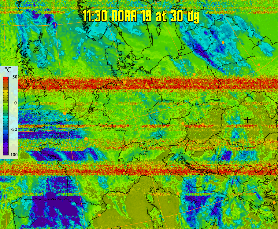 therm:
Produces a false colour image from NOAA APT images based on temperature.
Provides a good way of visualising cloud temperatures.