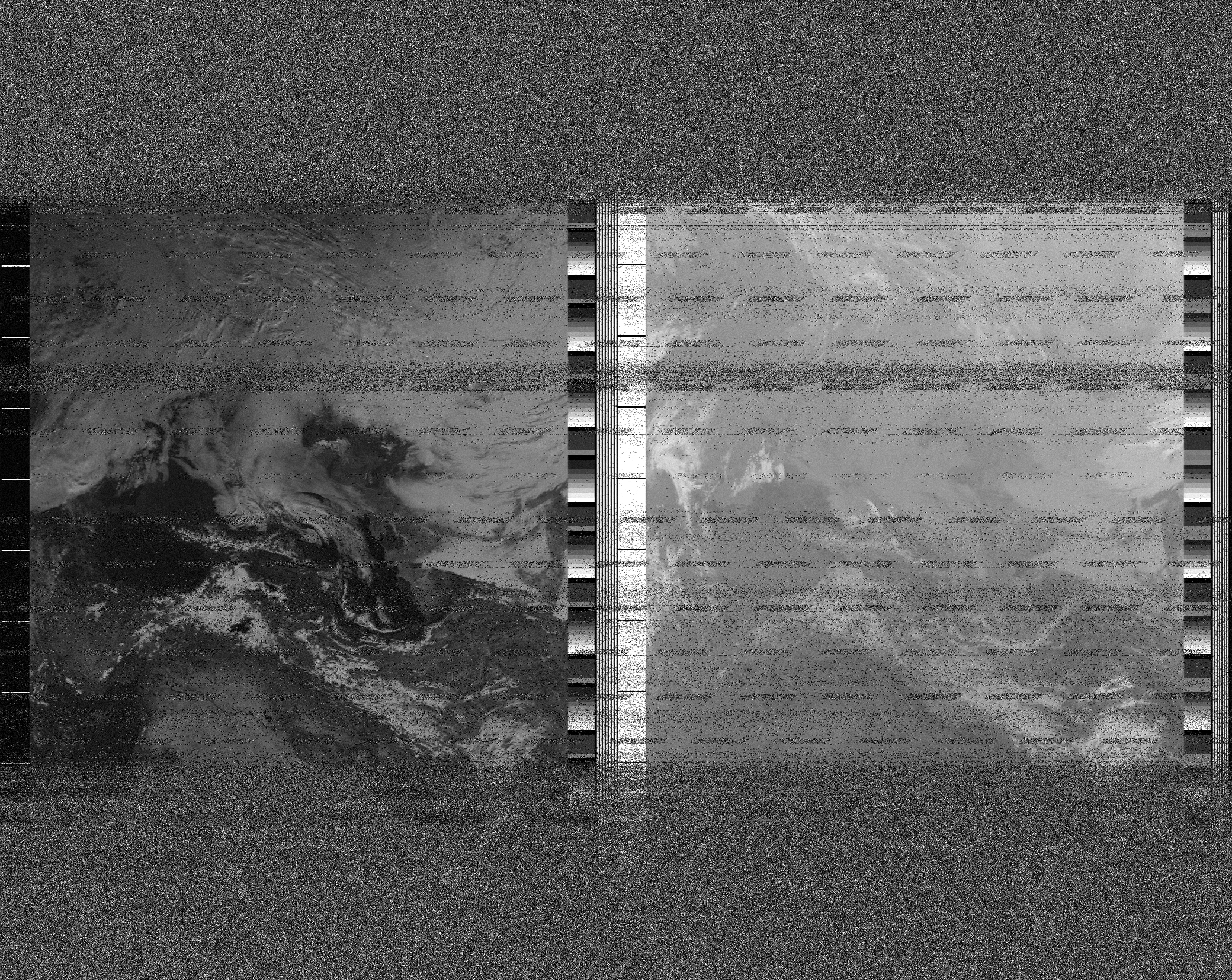 Pristine output with telemetry data withut cropping. Pristine images are
unenhanced, but normalised to produce images which represent,
as best as the software is able to, the original digital data. No attempt is made to temperature
normalise IR images. Disables gamma, sharpening, rotation, and other enhancements.