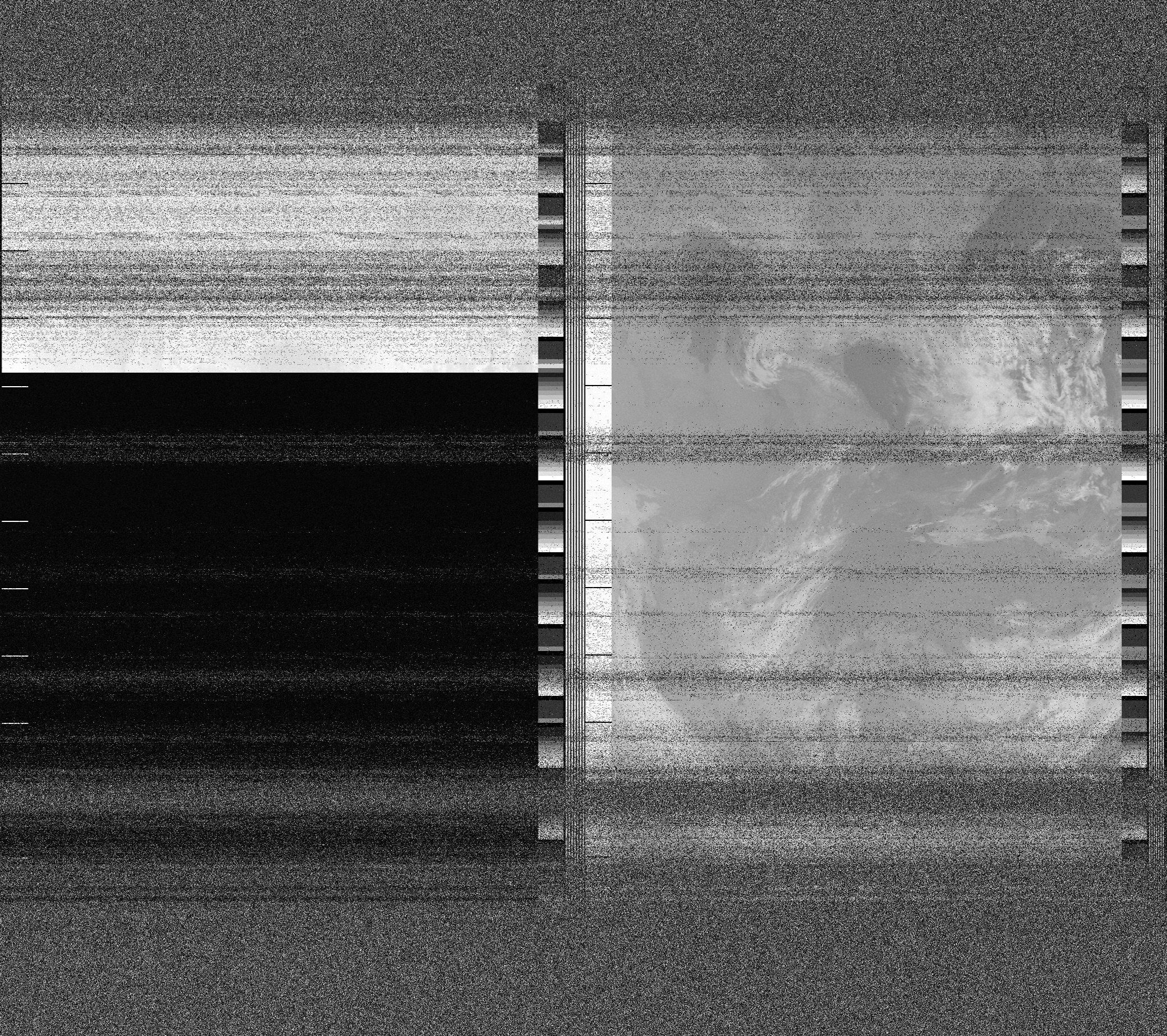 Pristine output with telemetry data withut cropping. Pristine images are
unenhanced, but normalised to produce images which represent,
as best as the software is able to, the original digital data. No attempt is made to temperature
normalise IR images. Disables gamma, sharpening, rotation, and other enhancements.