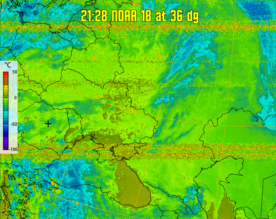 therm:
Produces a false colour image from NOAA APT images based on temperature.
Provides a good way of visualising cloud temperatures.