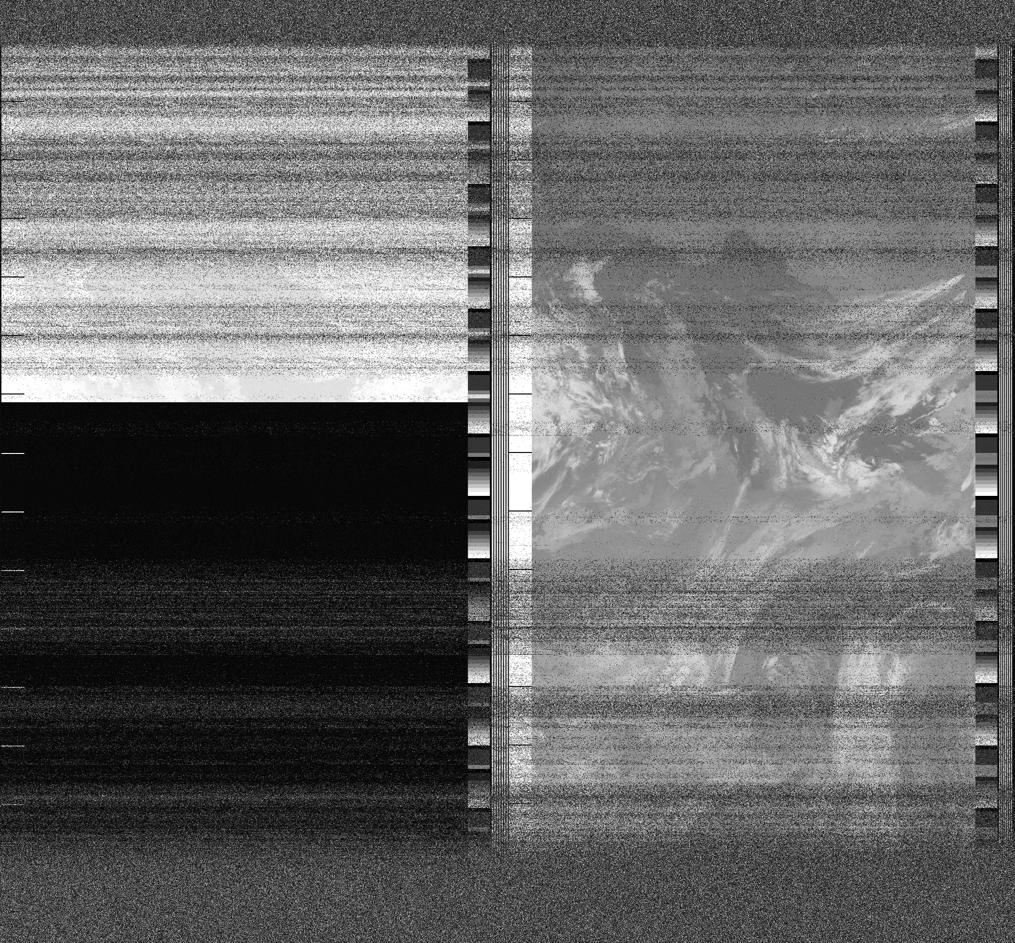 Pristine output with telemetry data withut cropping. Pristine images are
unenhanced, but normalised to produce images which represent,
as best as the software is able to, the original digital data. No attempt is made to temperature
normalise IR images. Disables gamma, sharpening, rotation, and other enhancements.