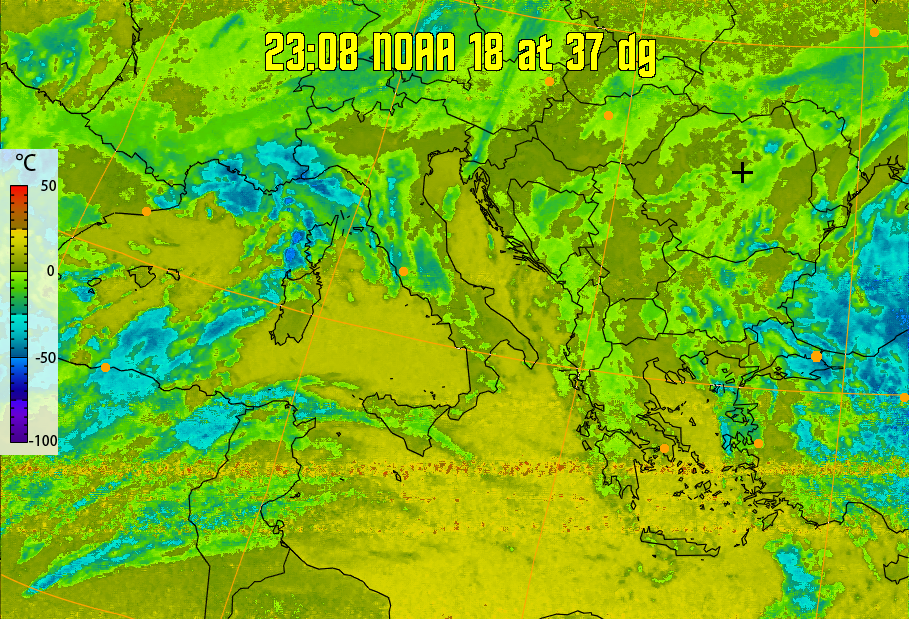 therm:
Produces a false colour image from NOAA APT images based on temperature.
Provides a good way of visualising cloud temperatures.