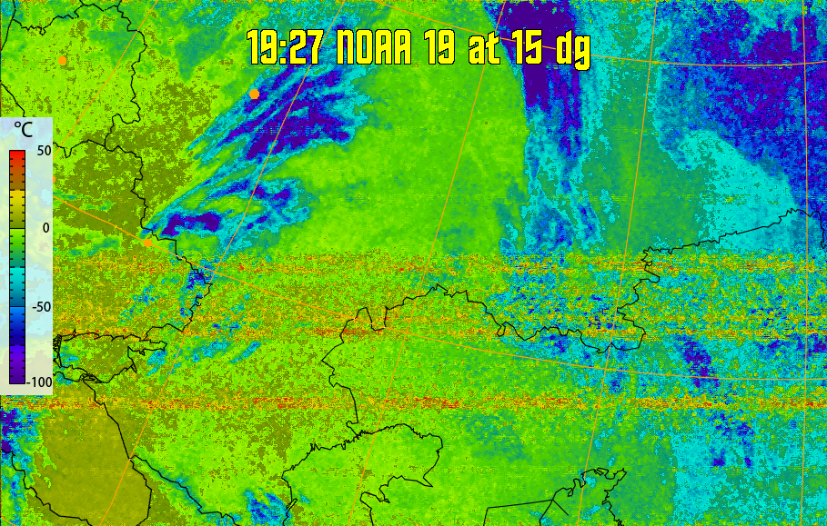 therm:
Produces a false colour image from NOAA APT images based on temperature.
Provides a good way of visualising cloud temperatures.