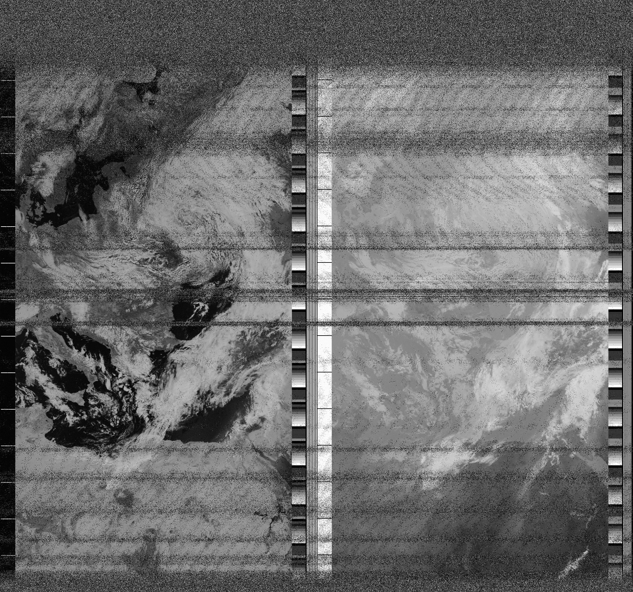 Pristine output with telemetry data withut cropping. Pristine images are
unenhanced, but normalised to produce images which represent,
as best as the software is able to, the original digital data. No attempt is made to temperature
normalise IR images. Disables gamma, sharpening, rotation, and other enhancements.