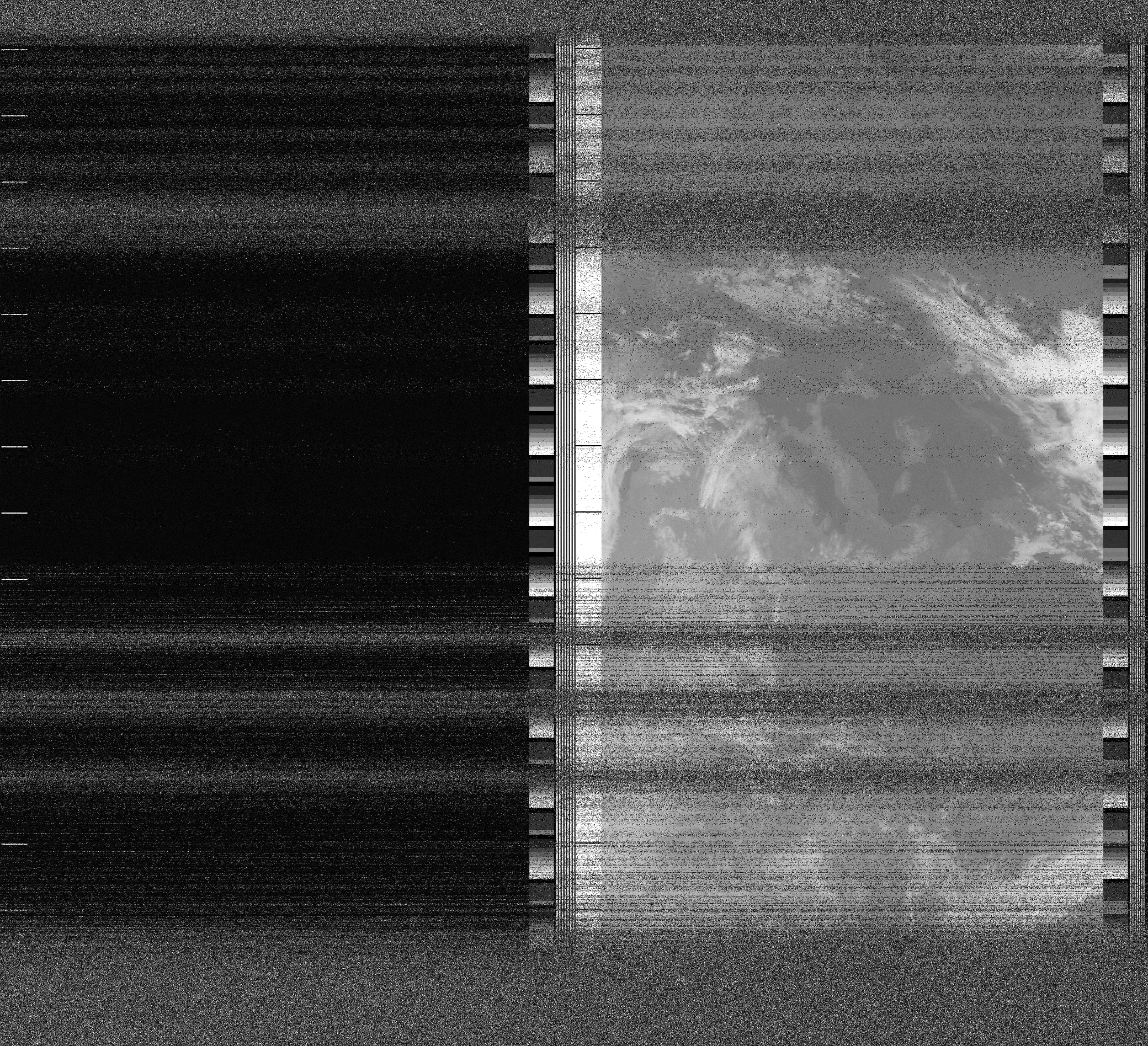 Pristine output with telemetry data withut cropping. Pristine images are
unenhanced, but normalised to produce images which represent,
as best as the software is able to, the original digital data. No attempt is made to temperature
normalise IR images. Disables gamma, sharpening, rotation, and other enhancements.
