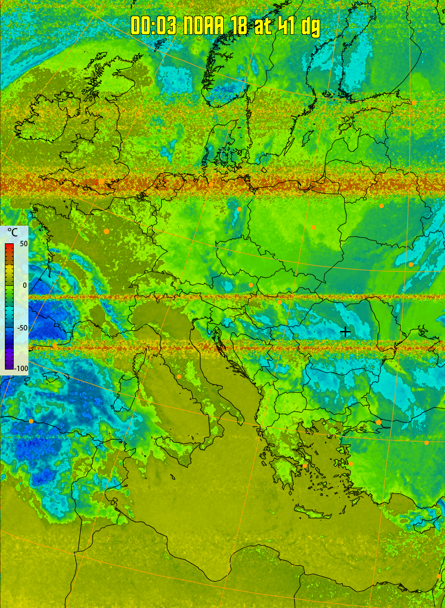 therm:
Produces a false colour image from NOAA APT images based on temperature.
Provides a good way of visualising cloud temperatures.