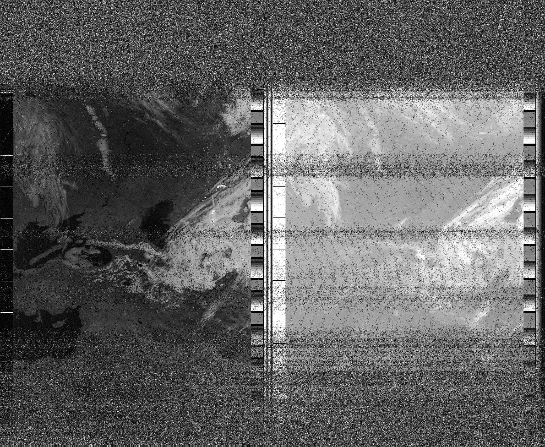 Pristine output with telemetry data withut cropping. Pristine images are
unenhanced, but normalised to produce images which represent,
as best as the software is able to, the original digital data. No attempt is made to temperature
normalise IR images. Disables gamma, sharpening, rotation, and other enhancements.