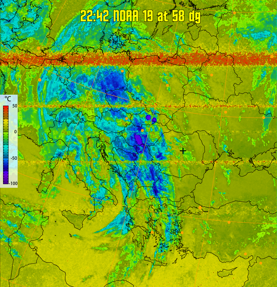 therm:
Produces a false colour image from NOAA APT images based on temperature.
Provides a good way of visualising cloud temperatures.