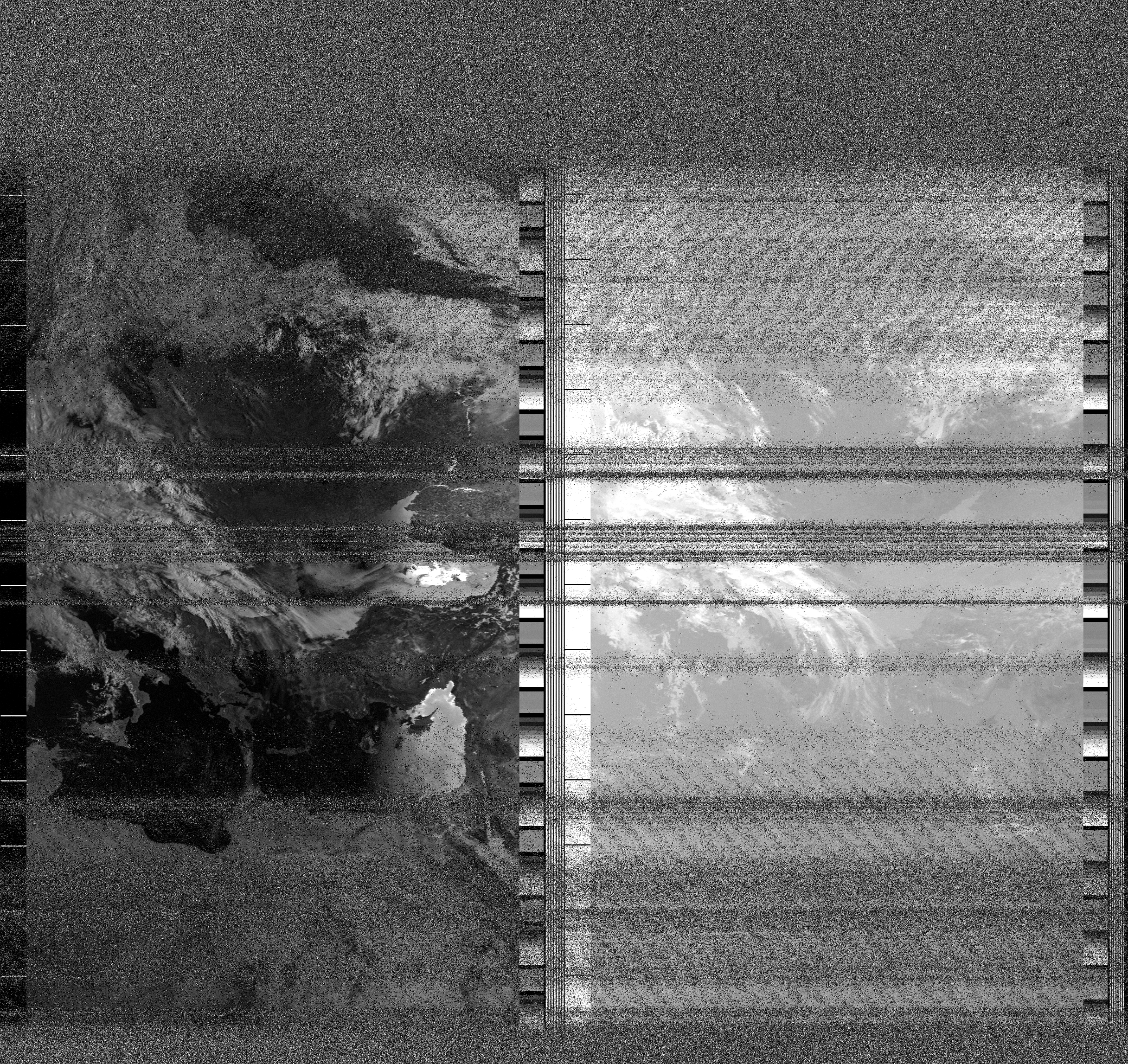 Pristine output with telemetry data withut cropping. Pristine images are
unenhanced, but normalised to produce images which represent,
as best as the software is able to, the original digital data. No attempt is made to temperature
normalise IR images. Disables gamma, sharpening, rotation, and other enhancements.