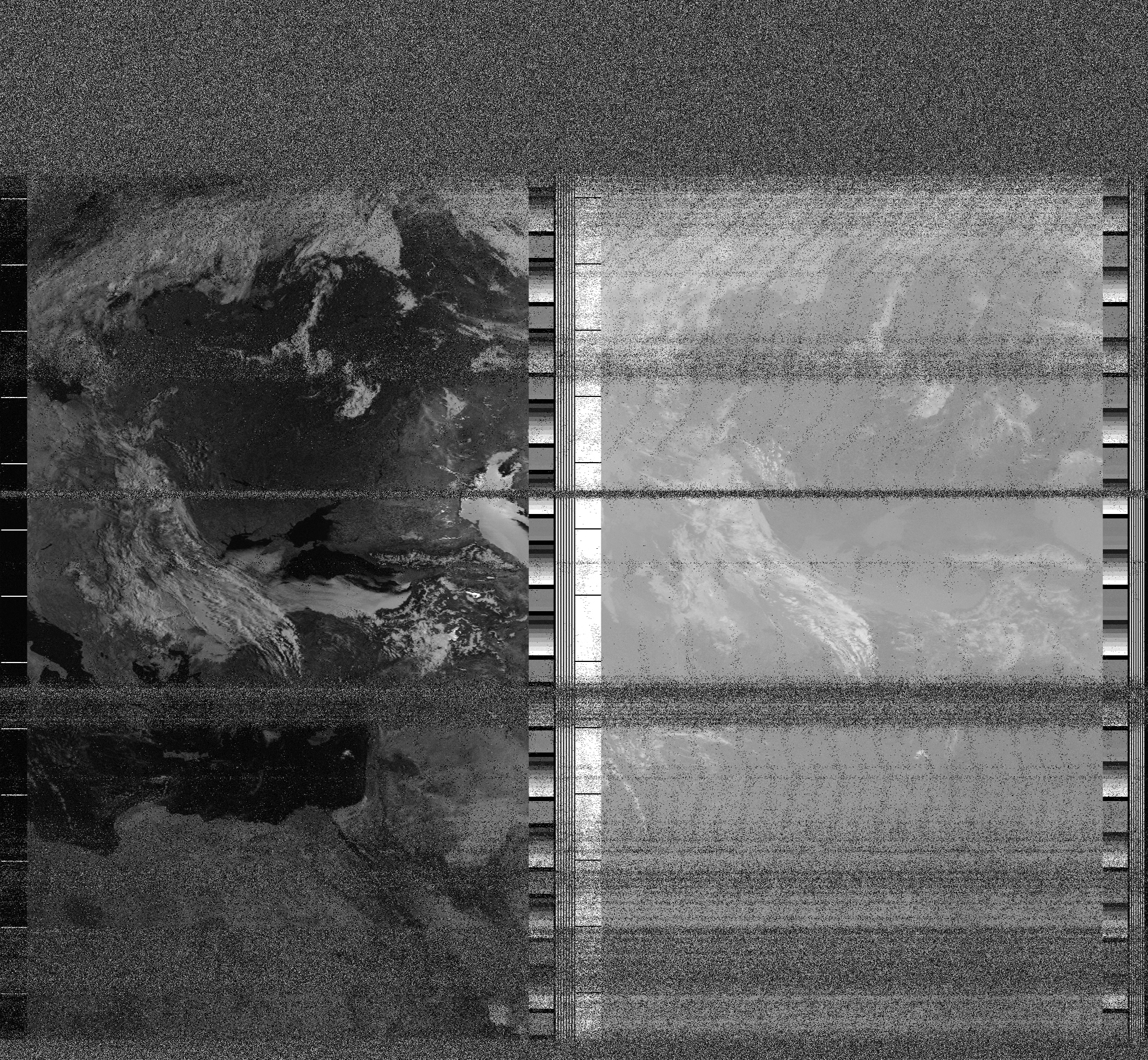 Pristine output with telemetry data withut cropping. Pristine images are
unenhanced, but normalised to produce images which represent,
as best as the software is able to, the original digital data. No attempt is made to temperature
normalise IR images. Disables gamma, sharpening, rotation, and other enhancements.