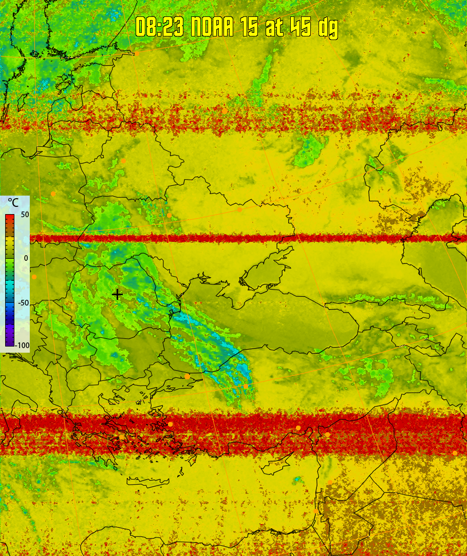 therm:
Produces a false colour image from NOAA APT images based on temperature.
Provides a good way of visualising cloud temperatures.