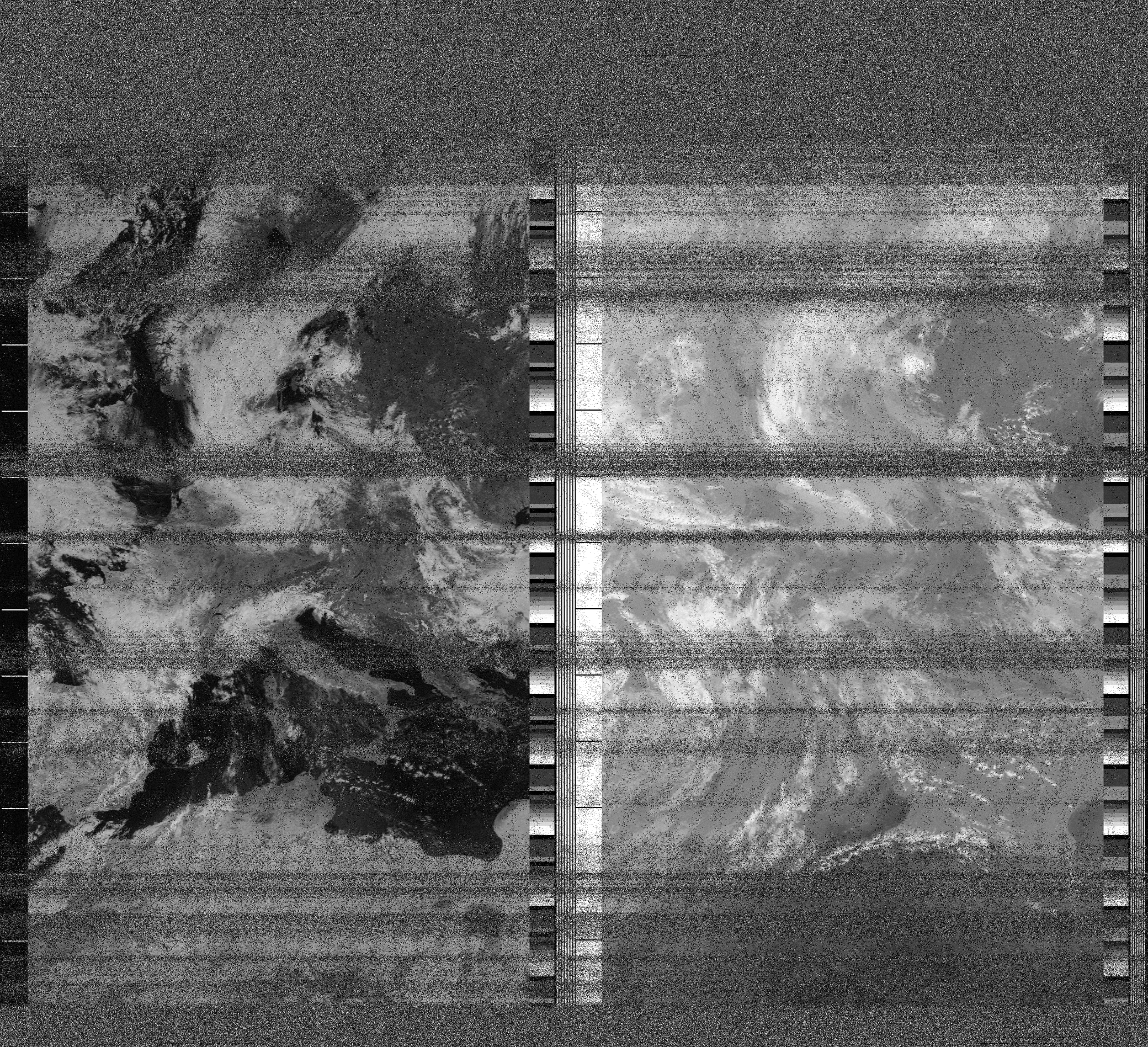 Pristine output with telemetry data withut cropping. Pristine images are
unenhanced, but normalised to produce images which represent,
as best as the software is able to, the original digital data. No attempt is made to temperature
normalise IR images. Disables gamma, sharpening, rotation, and other enhancements.