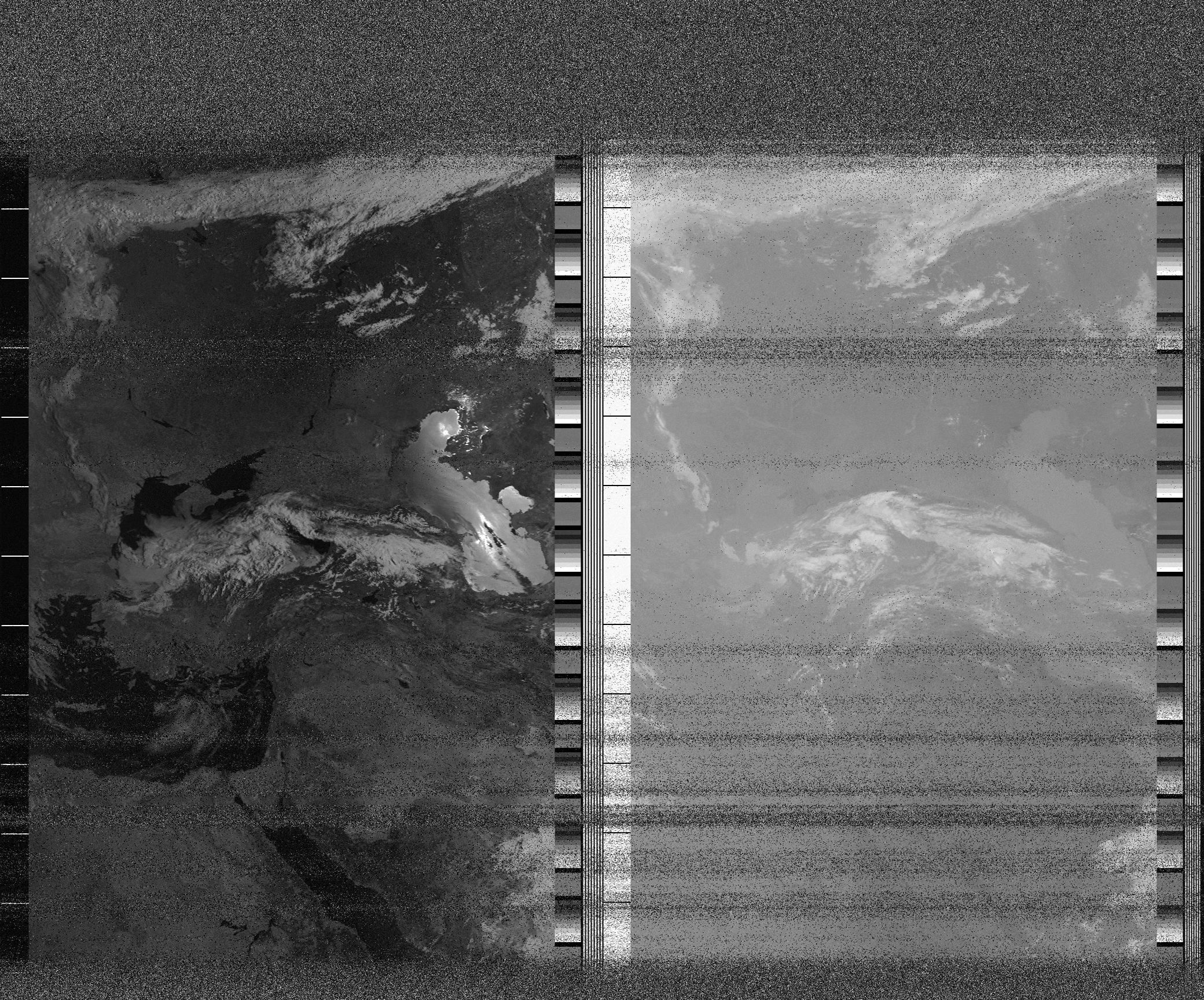 Pristine output with telemetry data withut cropping. Pristine images are
unenhanced, but normalised to produce images which represent,
as best as the software is able to, the original digital data. No attempt is made to temperature
normalise IR images. Disables gamma, sharpening, rotation, and other enhancements.