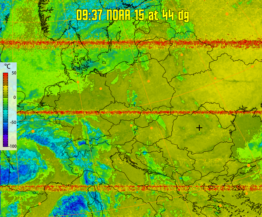 therm:
Produces a false colour image from NOAA APT images based on temperature.
Provides a good way of visualising cloud temperatures.