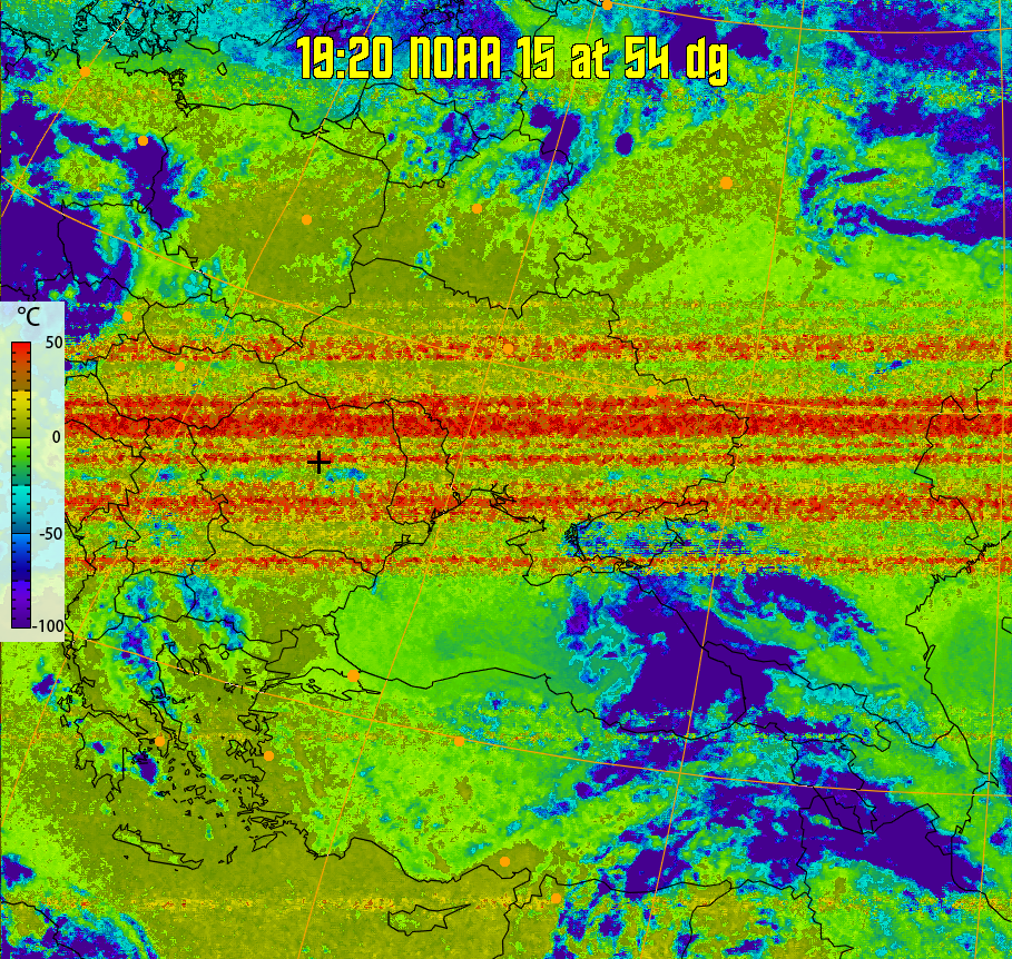 therm:
Produces a false colour image from NOAA APT images based on temperature.
Provides a good way of visualising cloud temperatures.
