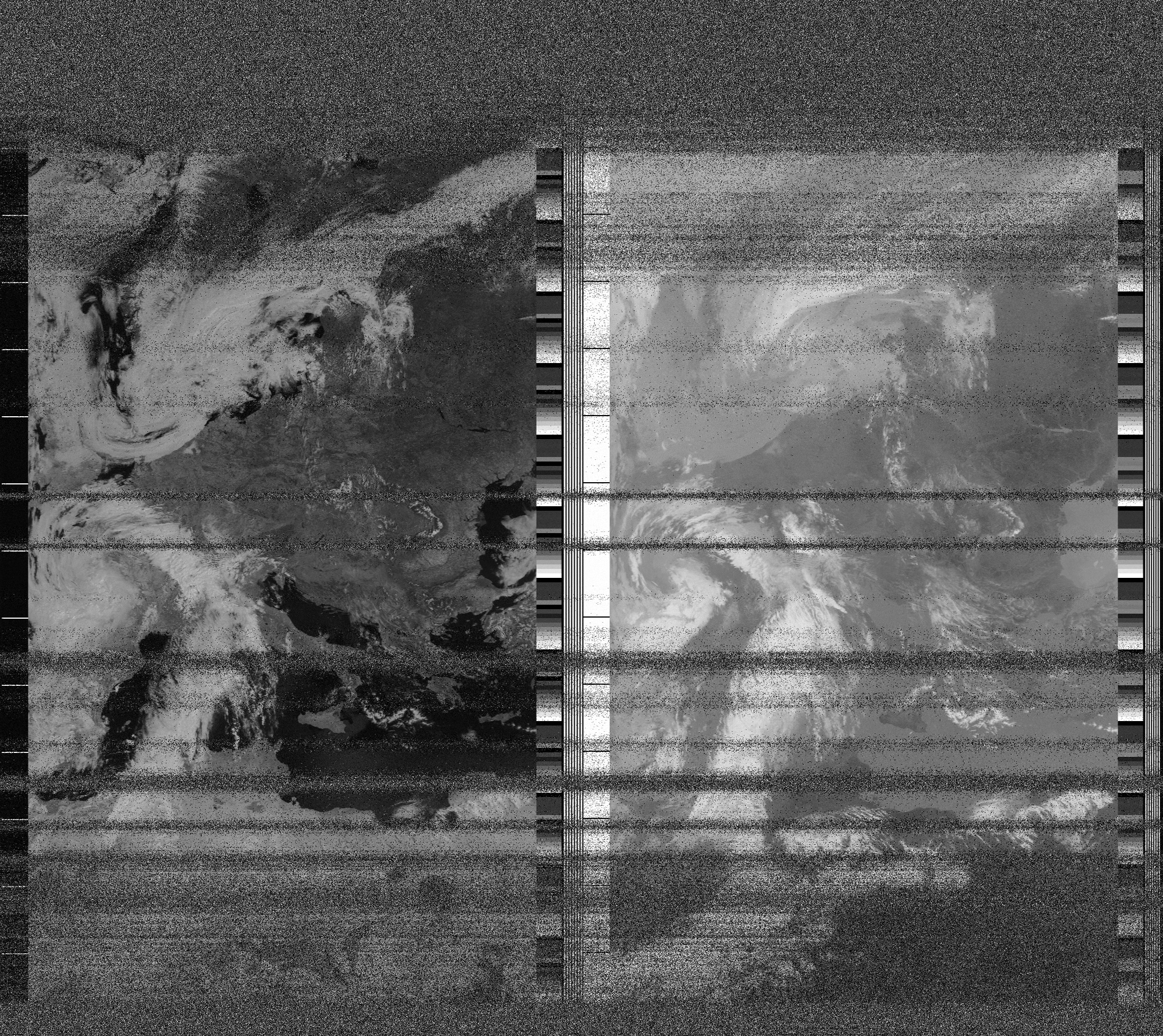 Pristine output with telemetry data withut cropping. Pristine images are
unenhanced, but normalised to produce images which represent,
as best as the software is able to, the original digital data. No attempt is made to temperature
normalise IR images. Disables gamma, sharpening, rotation, and other enhancements.
