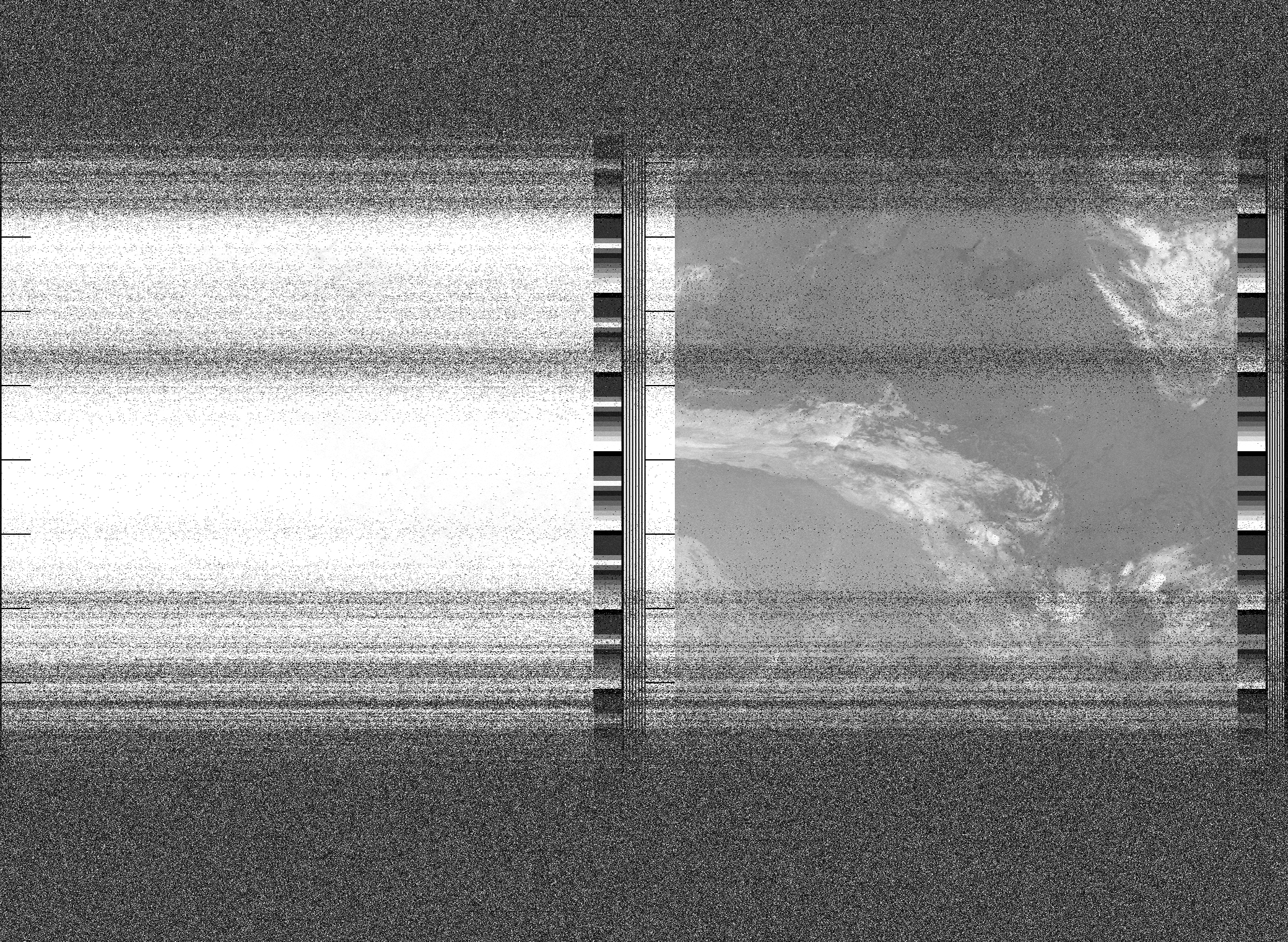 Pristine output with telemetry data withut cropping. Pristine images are
unenhanced, but normalised to produce images which represent,
as best as the software is able to, the original digital data. No attempt is made to temperature
normalise IR images. Disables gamma, sharpening, rotation, and other enhancements.