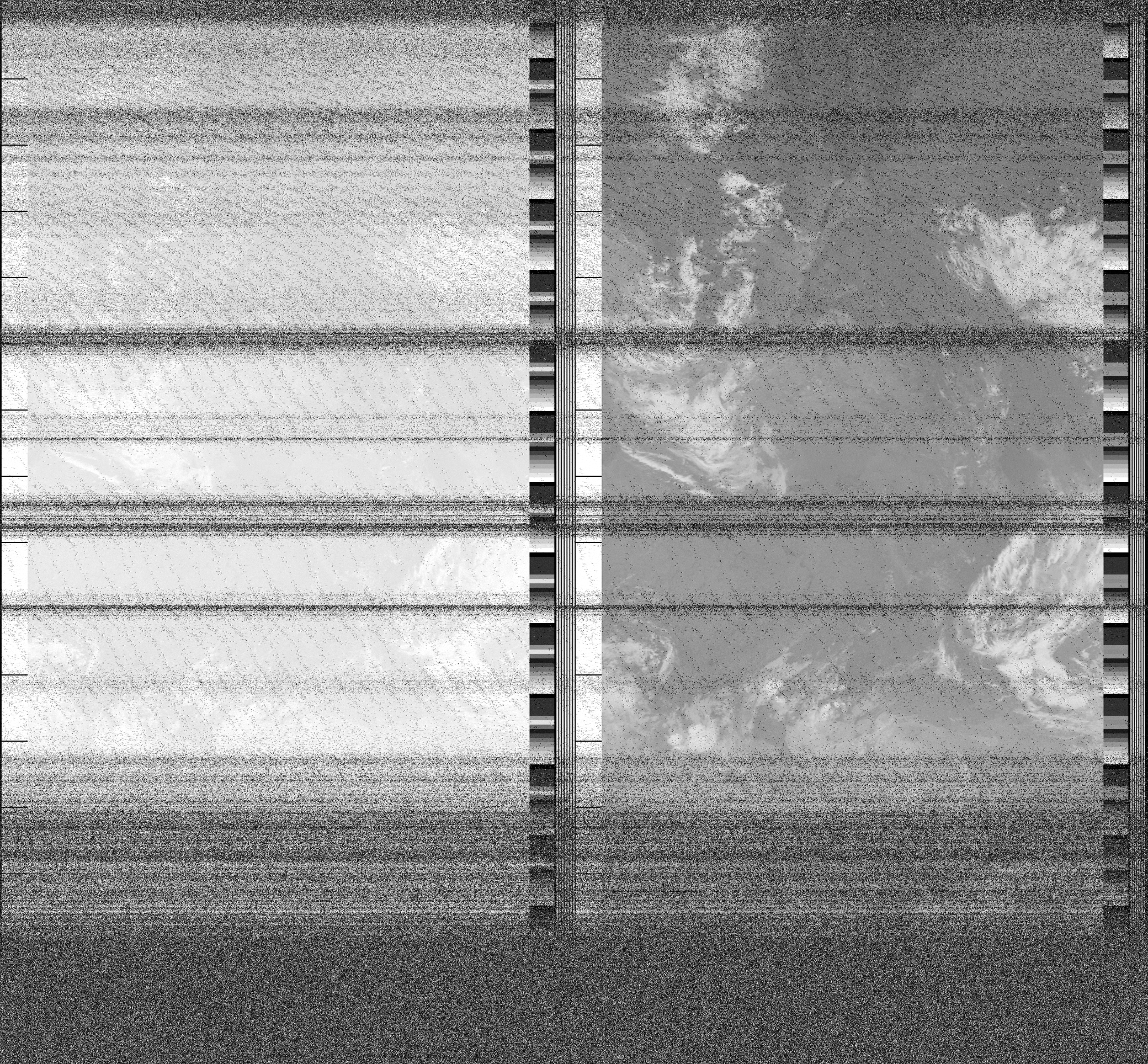 Pristine output with telemetry data withut cropping. Pristine images are
unenhanced, but normalised to produce images which represent,
as best as the software is able to, the original digital data. No attempt is made to temperature
normalise IR images. Disables gamma, sharpening, rotation, and other enhancements.
