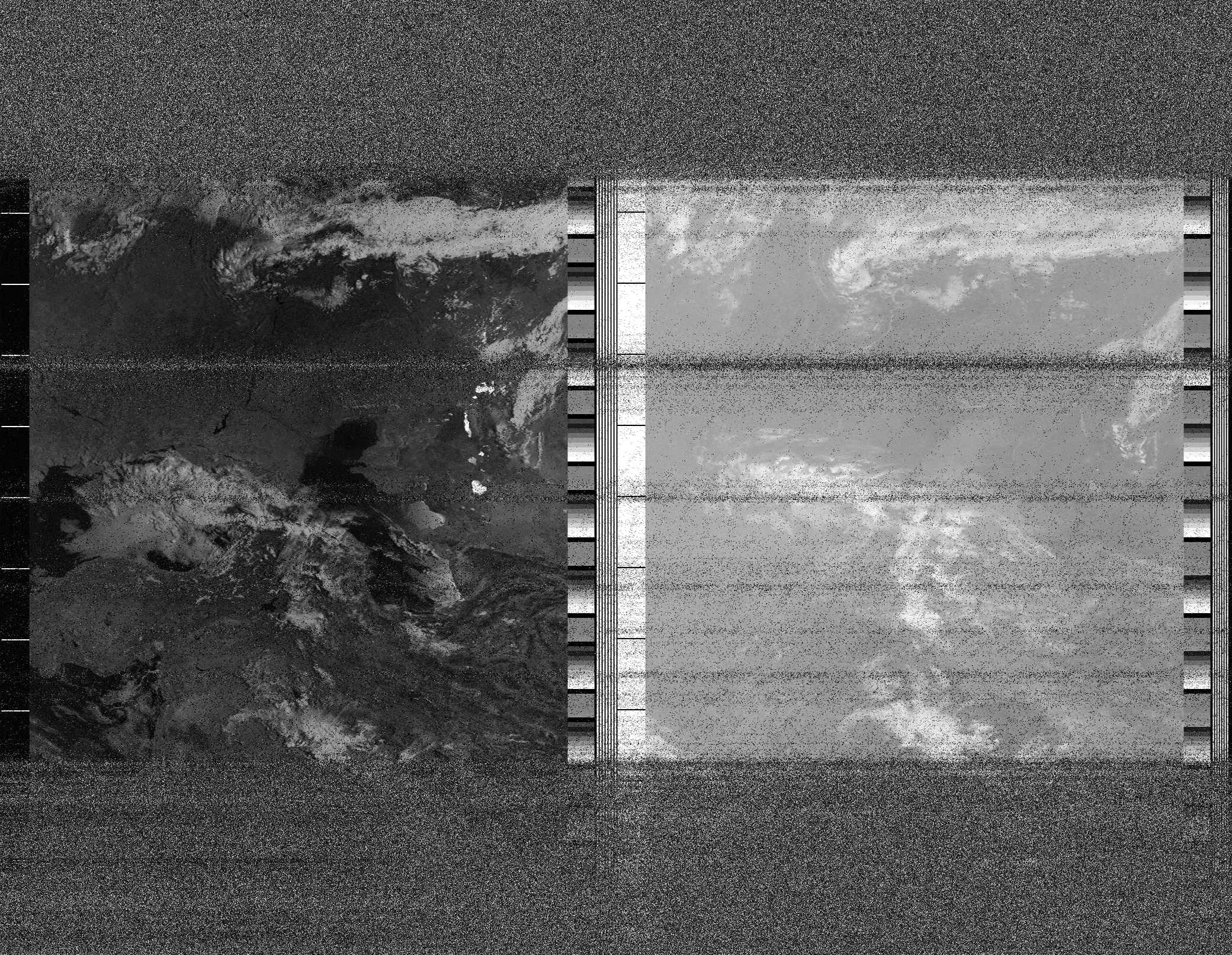 Pristine output with telemetry data withut cropping. Pristine images are
unenhanced, but normalised to produce images which represent,
as best as the software is able to, the original digital data. No attempt is made to temperature
normalise IR images. Disables gamma, sharpening, rotation, and other enhancements.