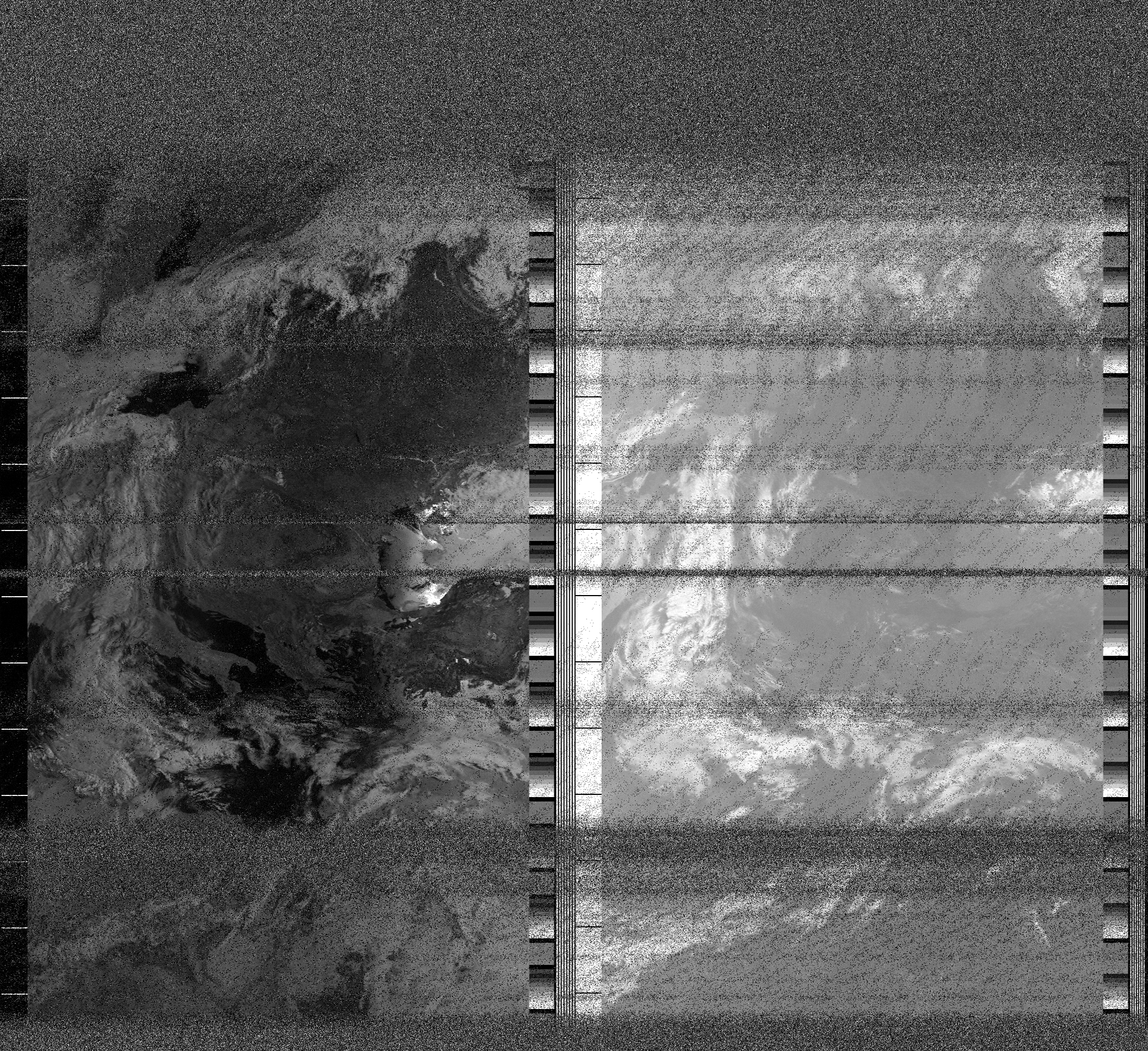 Pristine output with telemetry data withut cropping. Pristine images are
unenhanced, but normalised to produce images which represent,
as best as the software is able to, the original digital data. No attempt is made to temperature
normalise IR images. Disables gamma, sharpening, rotation, and other enhancements.
