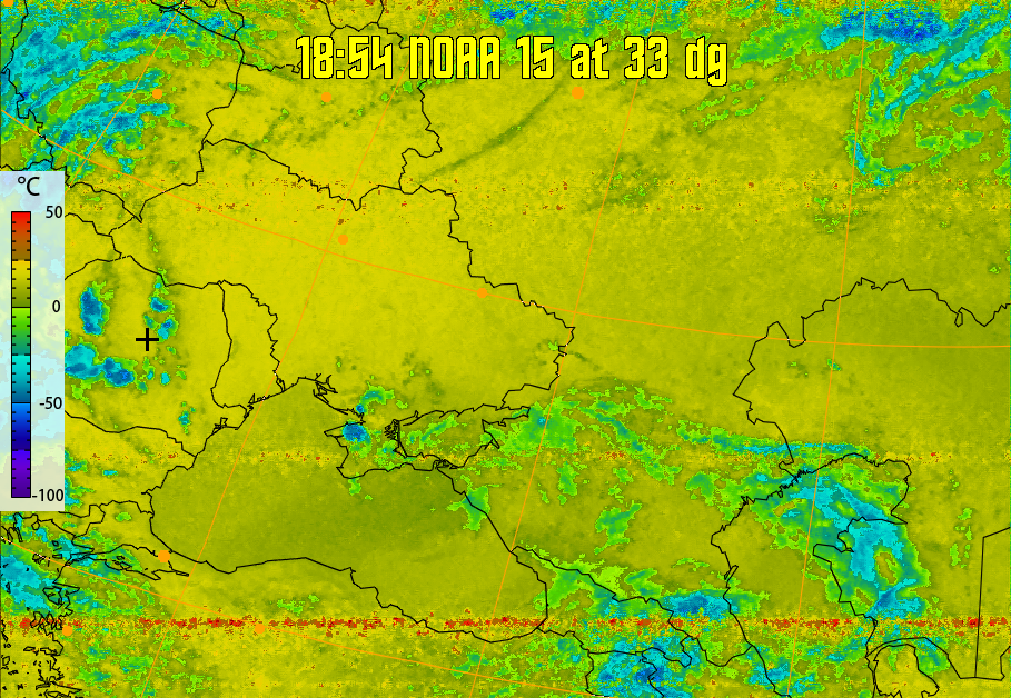 therm:
Produces a false colour image from NOAA APT images based on temperature.
Provides a good way of visualising cloud temperatures.
