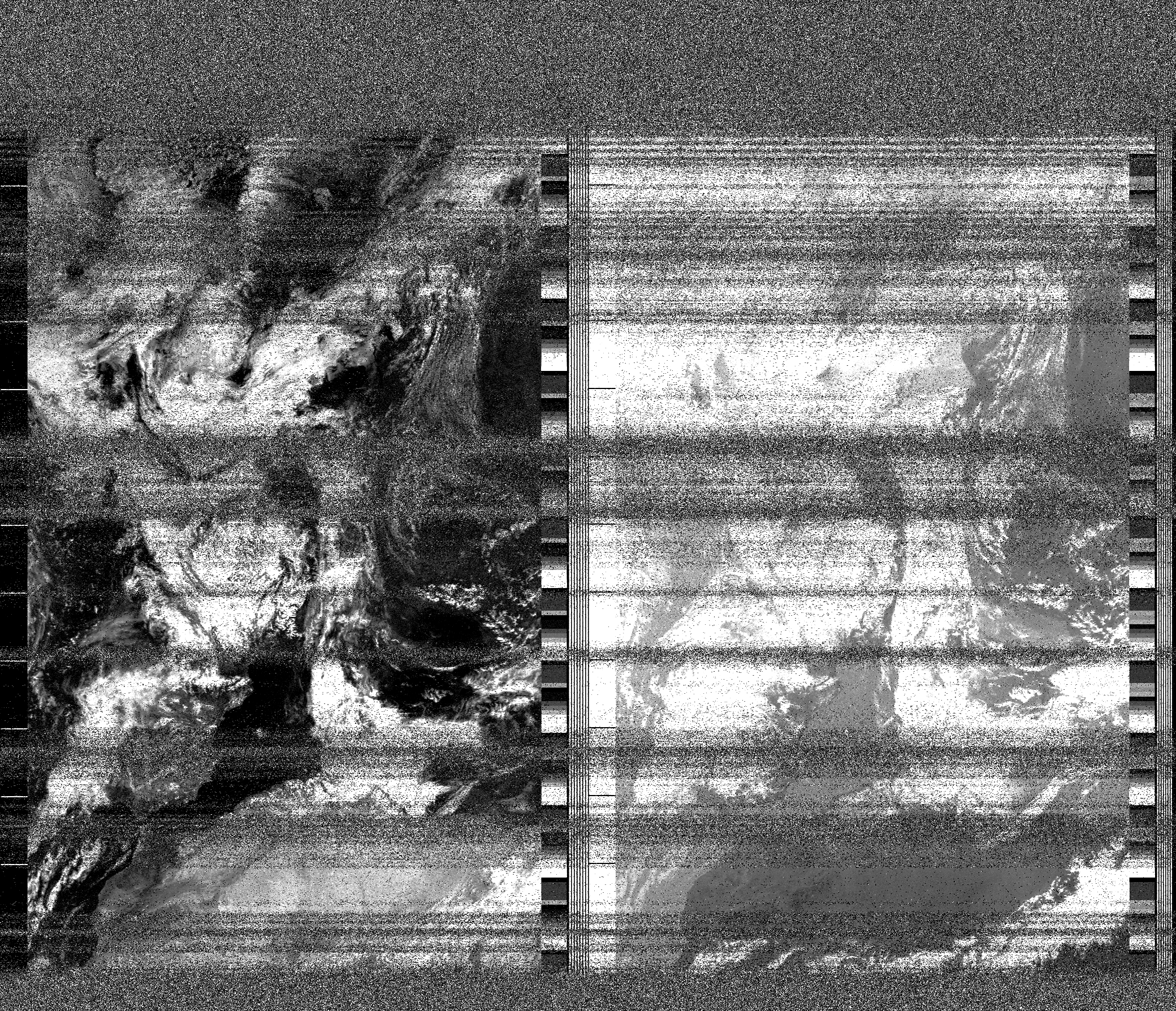 Pristine output with telemetry data withut cropping. Pristine images are
unenhanced, but normalised to produce images which represent,
as best as the software is able to, the original digital data. No attempt is made to temperature
normalise IR images. Disables gamma, sharpening, rotation, and other enhancements.