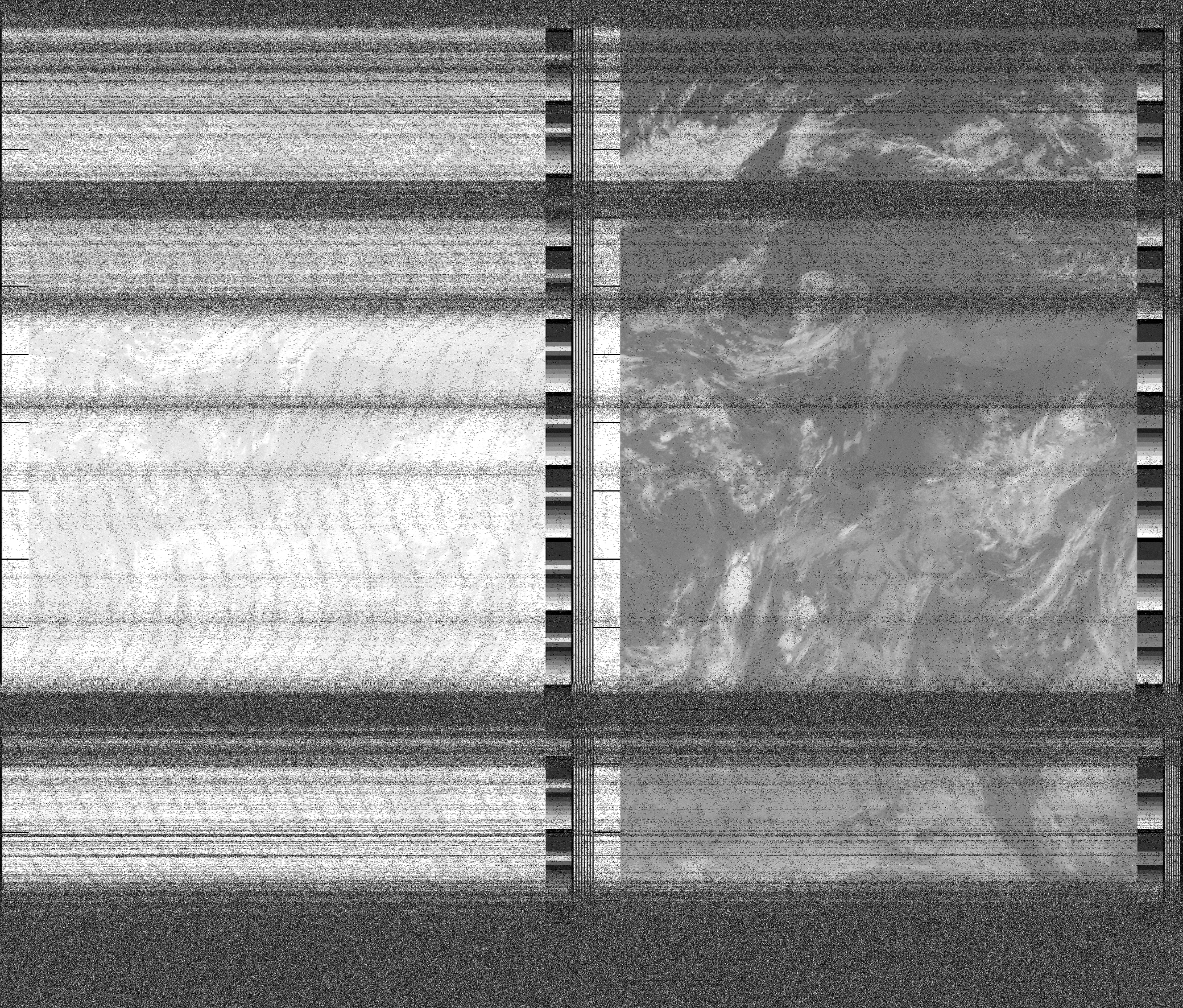 Pristine output with telemetry data withut cropping. Pristine images are
unenhanced, but normalised to produce images which represent,
as best as the software is able to, the original digital data. No attempt is made to temperature
normalise IR images. Disables gamma, sharpening, rotation, and other enhancements.