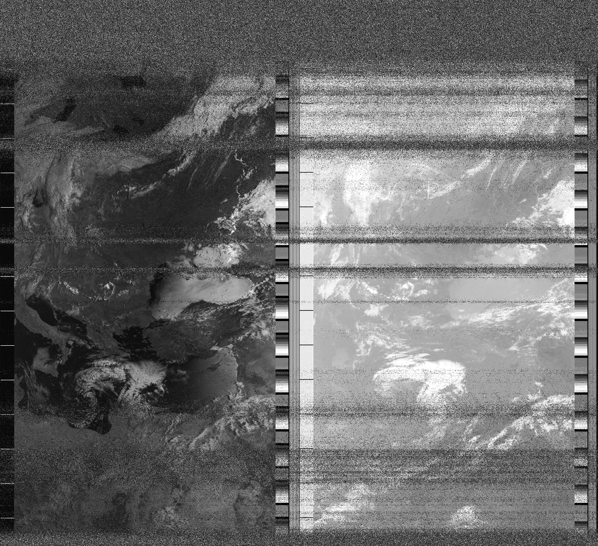Pristine output with telemetry data withut cropping. Pristine images are
unenhanced, but normalised to produce images which represent,
as best as the software is able to, the original digital data. No attempt is made to temperature
normalise IR images. Disables gamma, sharpening, rotation, and other enhancements.