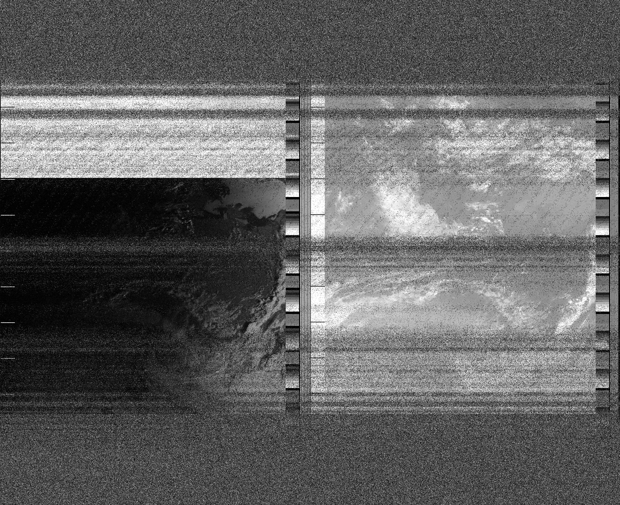 Pristine output with telemetry data withut cropping. Pristine images are
unenhanced, but normalised to produce images which represent,
as best as the software is able to, the original digital data. No attempt is made to temperature
normalise IR images. Disables gamma, sharpening, rotation, and other enhancements.