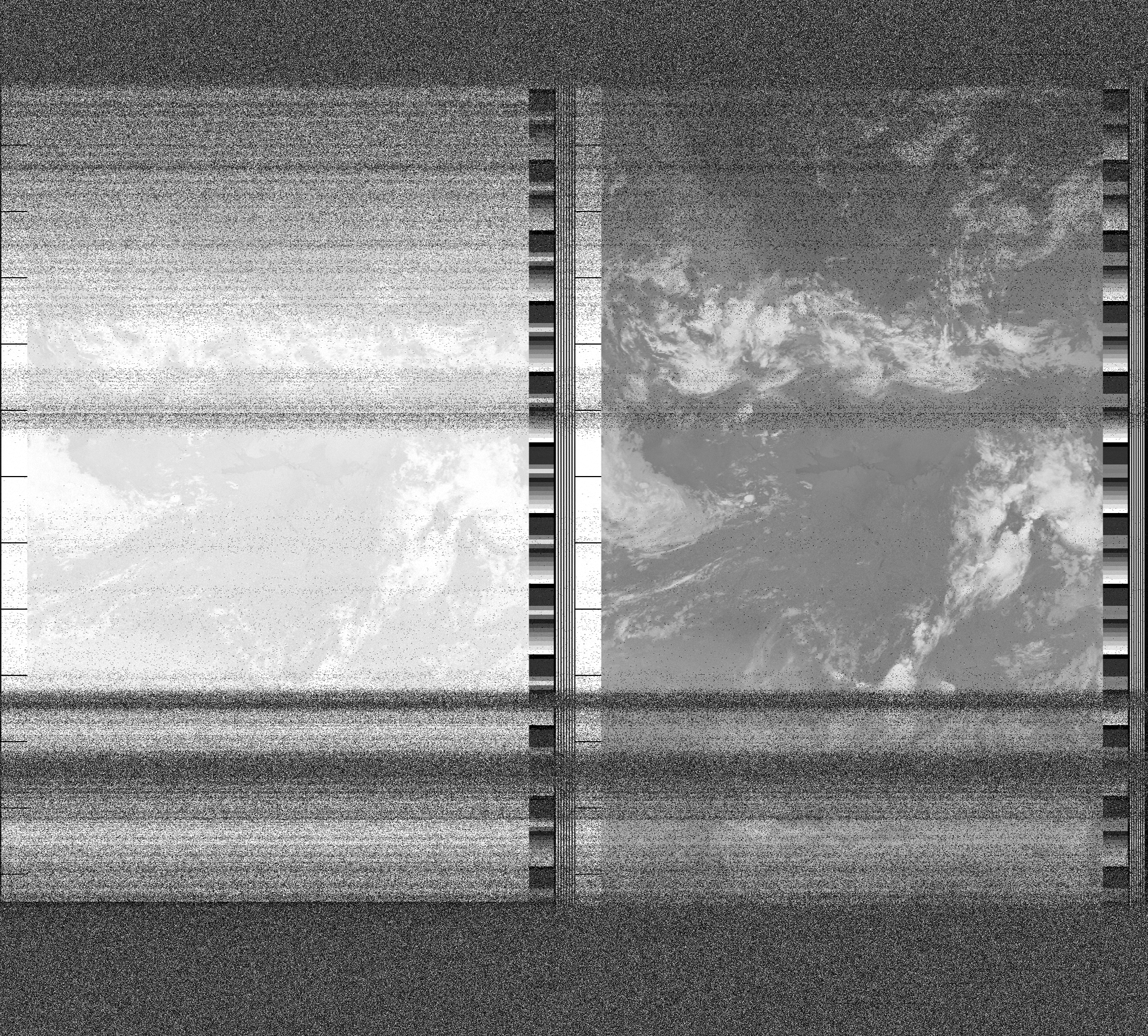 Pristine output with telemetry data withut cropping. Pristine images are
unenhanced, but normalised to produce images which represent,
as best as the software is able to, the original digital data. No attempt is made to temperature
normalise IR images. Disables gamma, sharpening, rotation, and other enhancements.