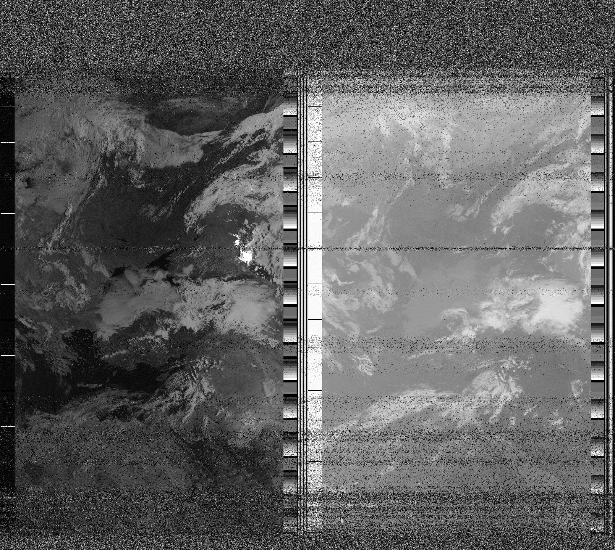 Pristine output with telemetry data withut cropping. Pristine images are
unenhanced, but normalised to produce images which represent,
as best as the software is able to, the original digital data. No attempt is made to temperature
normalise IR images. Disables gamma, sharpening, rotation, and other enhancements.
