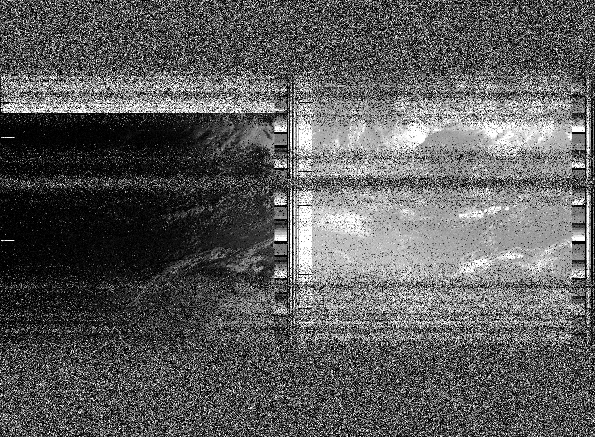 Pristine output with telemetry data withut cropping. Pristine images are
unenhanced, but normalised to produce images which represent,
as best as the software is able to, the original digital data. No attempt is made to temperature
normalise IR images. Disables gamma, sharpening, rotation, and other enhancements.