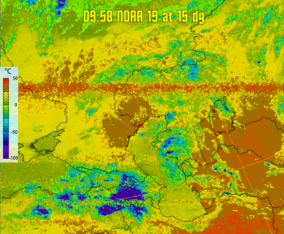 therm:
Produces a false colour image from NOAA APT images based on temperature.
Provides a good way of visualising cloud temperatures.