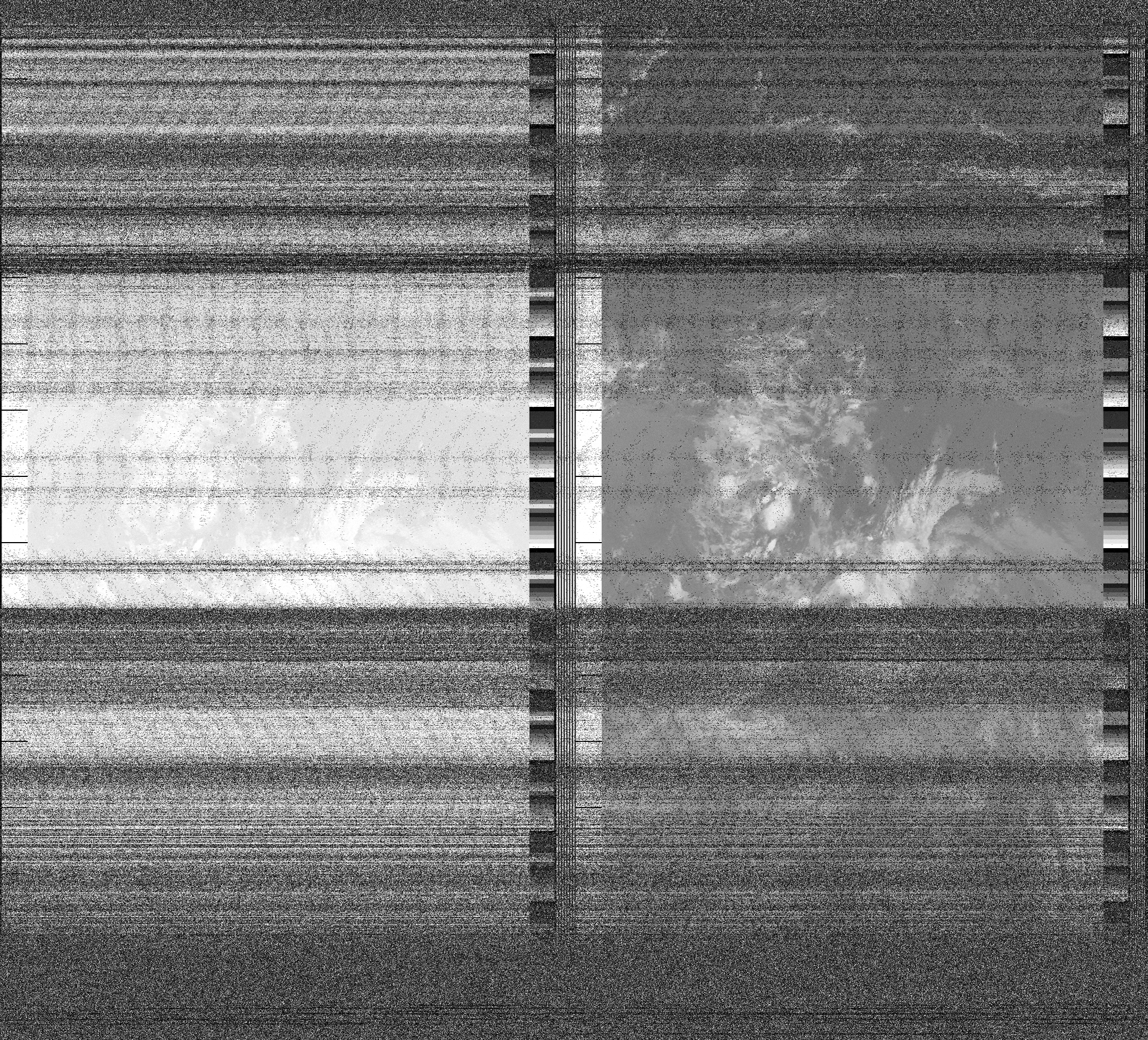 Pristine output with telemetry data withut cropping. Pristine images are
unenhanced, but normalised to produce images which represent,
as best as the software is able to, the original digital data. No attempt is made to temperature
normalise IR images. Disables gamma, sharpening, rotation, and other enhancements.