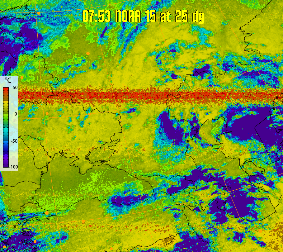 therm:
Produces a false colour image from NOAA APT images based on temperature.
Provides a good way of visualising cloud temperatures.