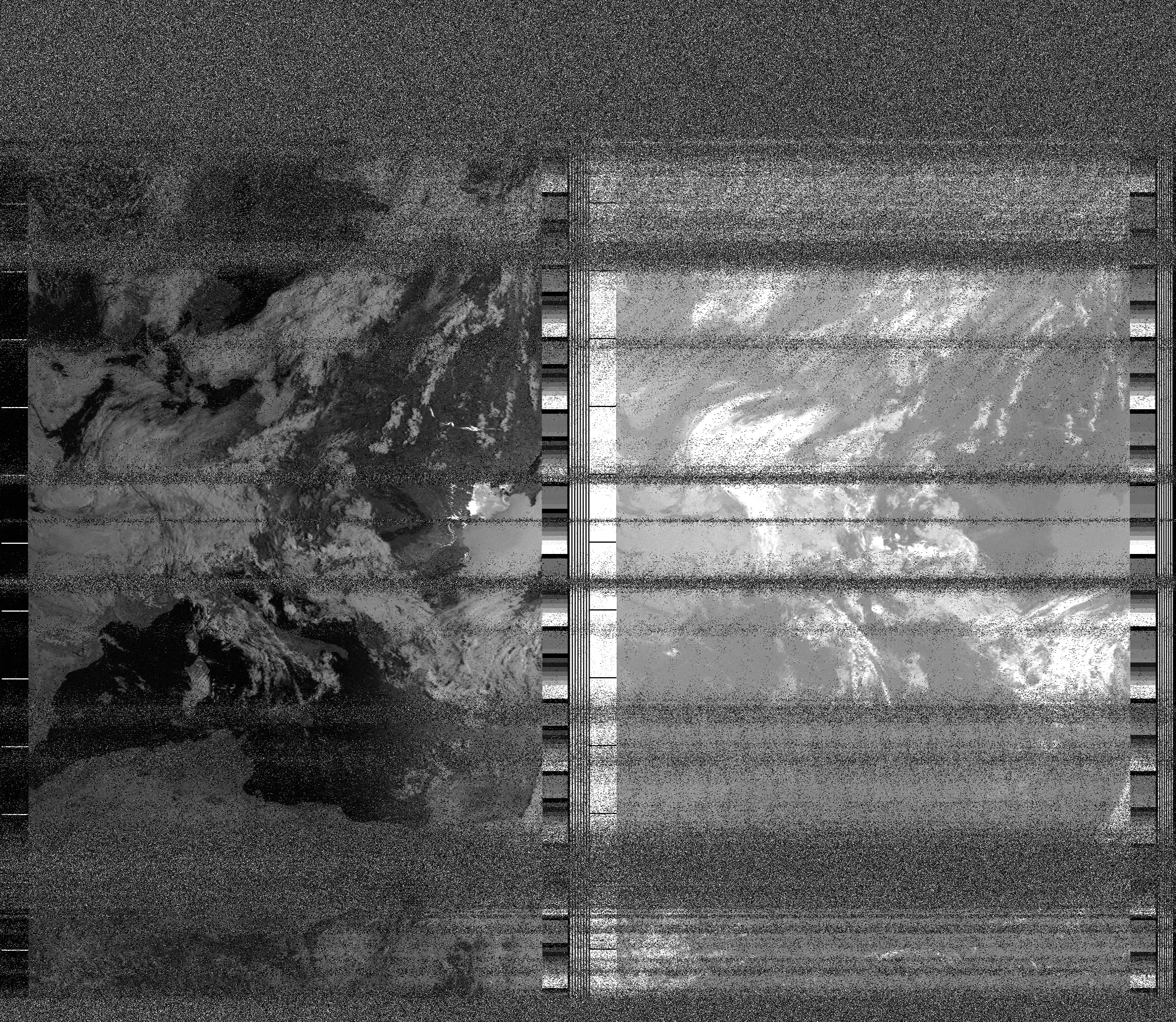 Pristine output with telemetry data withut cropping. Pristine images are
unenhanced, but normalised to produce images which represent,
as best as the software is able to, the original digital data. No attempt is made to temperature
normalise IR images. Disables gamma, sharpening, rotation, and other enhancements.