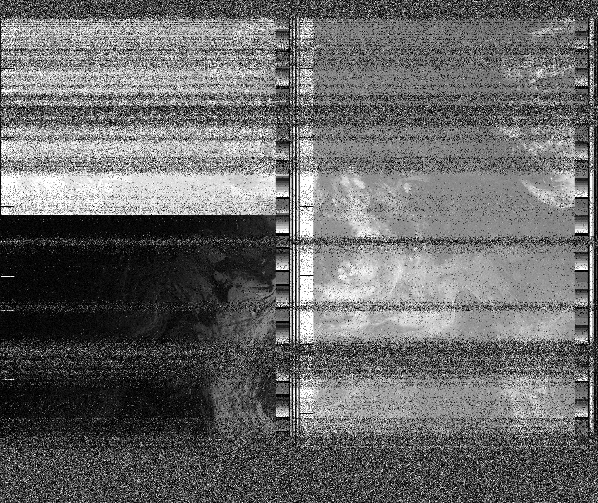 Pristine output with telemetry data withut cropping. Pristine images are
unenhanced, but normalised to produce images which represent,
as best as the software is able to, the original digital data. No attempt is made to temperature
normalise IR images. Disables gamma, sharpening, rotation, and other enhancements.