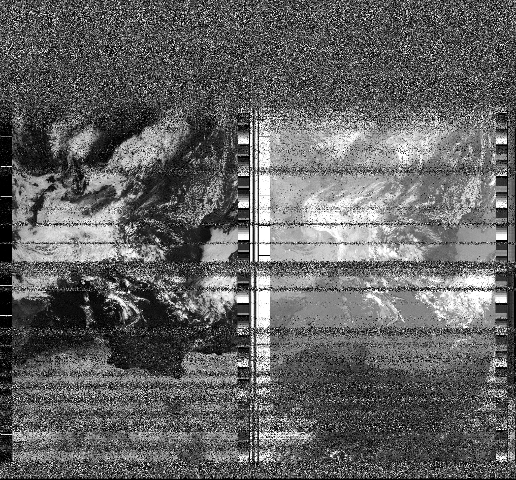Pristine output with telemetry data withut cropping. Pristine images are
unenhanced, but normalised to produce images which represent,
as best as the software is able to, the original digital data. No attempt is made to temperature
normalise IR images. Disables gamma, sharpening, rotation, and other enhancements.