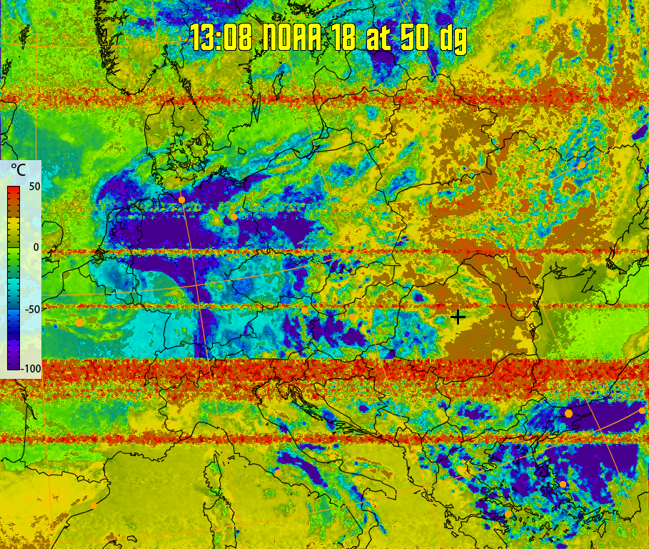 therm:
Produces a false colour image from NOAA APT images based on temperature.
Provides a good way of visualising cloud temperatures.