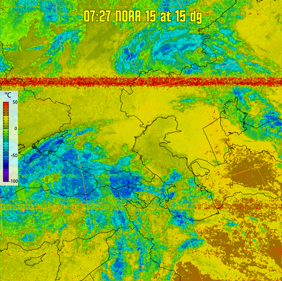 therm:
Produces a false colour image from NOAA APT images based on temperature.
Provides a good way of visualising cloud temperatures.