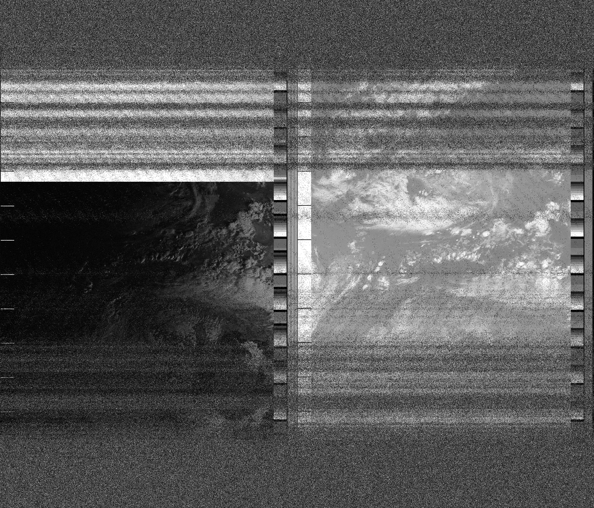 Pristine output with telemetry data withut cropping. Pristine images are
unenhanced, but normalised to produce images which represent,
as best as the software is able to, the original digital data. No attempt is made to temperature
normalise IR images. Disables gamma, sharpening, rotation, and other enhancements.