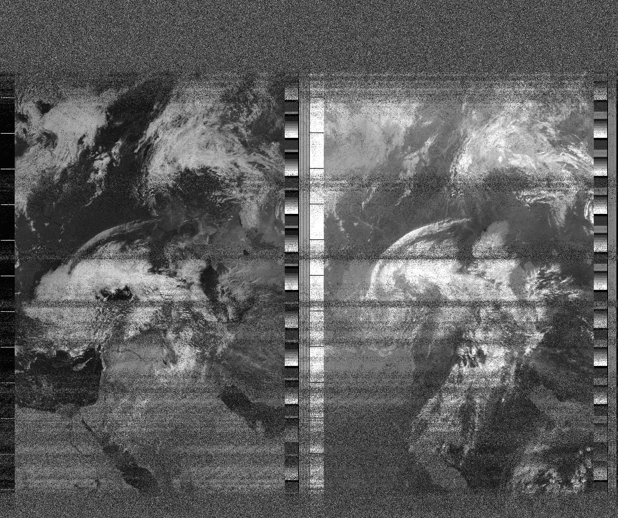 Pristine output with telemetry data withut cropping. Pristine images are
unenhanced, but normalised to produce images which represent,
as best as the software is able to, the original digital data. No attempt is made to temperature
normalise IR images. Disables gamma, sharpening, rotation, and other enhancements.